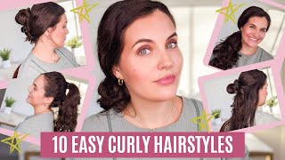 10 Super Quick & Easy Hairstyles For Naturally Curly Hair