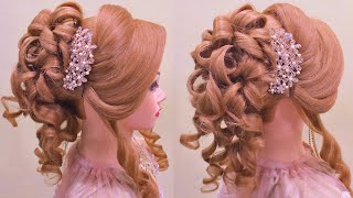 Latest Bridal Juda Hairstyles For Long Hair L Wedding Hairstyles L Curly Hairstyles L Messy Bun