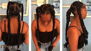 How To:  Puzzle Pieces| Feed In Ponytail|Curly Ends