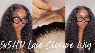 Watch Me Pluck & Install 5X5 Hd Lace Closure Waterwave Wig Ft. Isee Hair