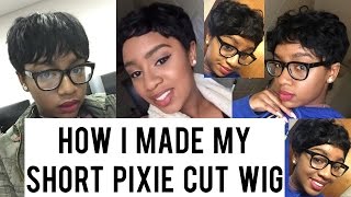 How I Made My Short/Pixie Cut Wig Using 27 Piece Hair | Beautybytommie