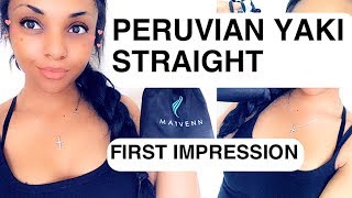 Mayvenn Peruvian Yaki Straight // First Impression & Unboxing
