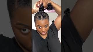High Ponytail Tutorial With Design #Naturalhair #Protectivestyles #Sleekponytails #Highponytail
