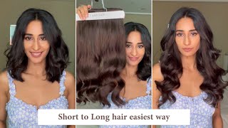 How To Apply Clip-In Extensions | Short To Long Hair Using Extensions | Increase Length & Volume