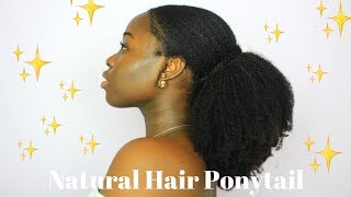 4C/4B Natural Hair  Sleek Ponytail | Hergivenhair Kinky Clipins | ✨ Holiday Styles ✨
