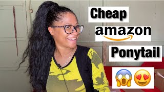 I Tried A $9 Drawstring Ponytail From Amazon!
