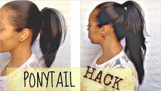 How To: Long Ponytail Without Extensions || Long Hair Hack || Accordingtochloec