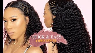 Quick & Easy Hairstyles For Curly Hair| Bobby Pins| Westkiss Hair