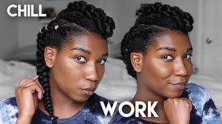 2 Ways - Simple Protective Hairstyle | Natural Hair