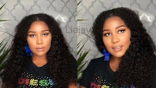How To Install Curly V-Part Wig On Natural Hair Ft Sowings. Beginner Friendly Step By Step