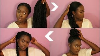 Natural Hair Styles With $5 Marley Extentions || 3 Ways