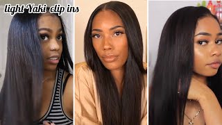 The Most Natural Yaki Straight Clip Ins | Betterlength