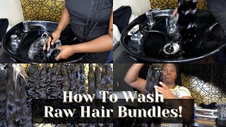 How To Wash Your Hair Bundles! Shampoo & Condition Your Raw Indian Hair Extensions Like A Pro!