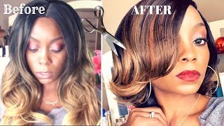How To Cut A Synthetic Wig Into A Bob | For Beginners