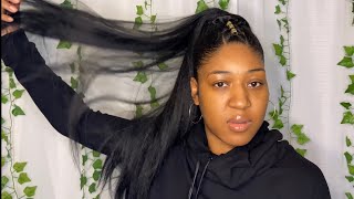 #Shorts Easy Rubber Band Drawstring Ponytail Style For Natural Hair | Full Tutorial On My Channel!