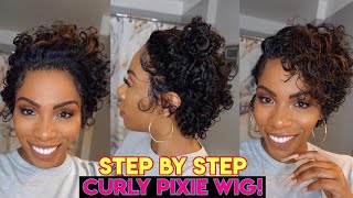  Curly Pixie Cut Wig With Blonde Highlights! Hd Clear Lace Styling & Hair Cut Tutorial Step By Step