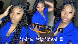 Fecihor 36" Full Double Lace Front Box Braided Wig Unboxing + Install | Amazon |
