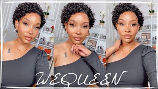 Cute Short Curly Pixie Wig| Install + Styling Ft. Wequeen Hair