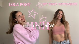 Insert Name Here (Inh Hair) Review *Lola Pony & 22 Inch Remy Human Hair Extensions Tutorial*