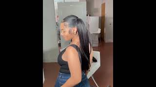 Virgin Cuticle Aligned Hair Double Ponytail! Clean Transparent 360/Full Lace Can Do This!
