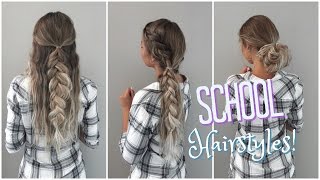 Quick & Easy No Heat Hairstyles! // Back To School