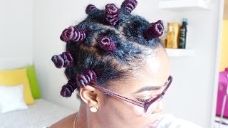 Natural Hair | Heatless Bantu Knot-Out On Dry Hair