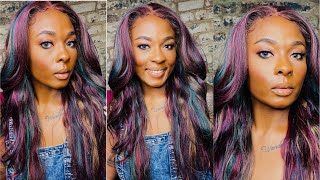 Come Thru With The Oilslick Laude! Laude & Co Synthetic Hair 13X7 Hd Lace Frontal Wig - Ugl002 Kelly