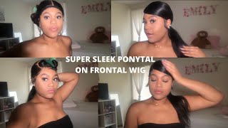 How To Do A Sleek Ponytail On Frontal Wig| In Depth Tutorial| Ft Tinashe Hair