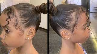 Space Buns On My Daughter | No Heat Hairstyle | Back To Virtual School Hairstyle