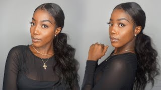 Low Ponytail With 4*4 Lace Wig | Asteria Hair " Body Wave Hair " Review