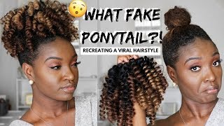 Faux Curly Ponytail | Recreating Viral Hairstyle
