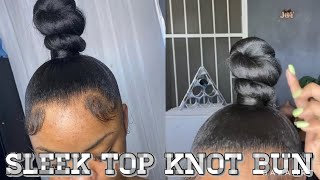 Watch Me Work :Top Knot Bun Using Braiding Hair