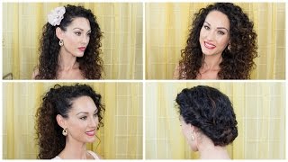 3 Quick Easy Curly Hairstyles | Collab With Lacy Nicole