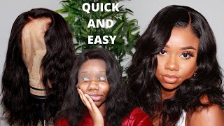 You Need This Wig In Your Life! How To Install A Wig Fast | Wowafrican Natural Wavy Bob | Chev B.