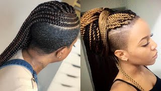 Shaved Side Hairstyles: Tapered Cut Natural Hair Ideas || Sleek Ponytail On Under Cut Natural Hair