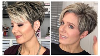 Short Pixie Haircut And Hairstyles Ideas For Women Over 50//Older Women Haircut Ideas