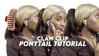 Claw Clip Ponytail Tutorial Ft. Bobbi Boss Hd Lace Front Wig