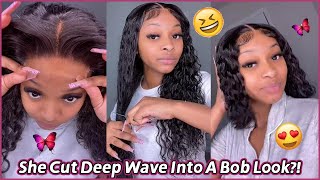Budget-Friendly Hd Lace Wig For You She Cut It Into A Bob Look | Lace Wig Install #Elfinhair Review