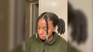 Easy Protective Hairstyle #Curlyhairstyles #Shorts