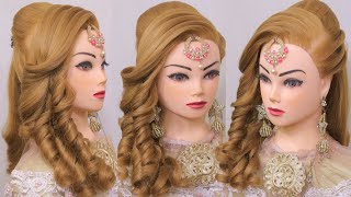Simple Curly Hairstyles L Party & Wedding Hairstyles L Easy Hairstyles L Engagement Look For Bride