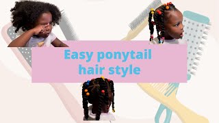 Easy Ponytail Hairstyle For Natural Hair | Pt. 3