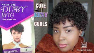 Outre 100% Premium Human Hair Duby Wig |Finger Roll | Curly Pixie Wig | Samsbeauty |   Valentine Day