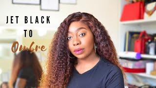 Turning Jet Black Cambodian Hair Bundles To An Ombre Wig | Longqibeauty Hair
