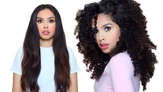 Straight To Curly Hair Tutorial No Heat