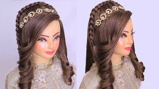 Party & Wedding Hairstyles For Girls L Curly Hairstyles L Engagement Look L Avneet Kaur Hairstyle