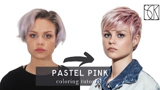 Hair Color Transformation - Pastel Pink Pixie By Sck