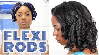 Flexi Rod Hairstyle (Relaxed Hair) (Tutorial)