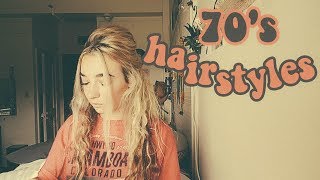 70'S Hairstyles|| Easy & Heatless