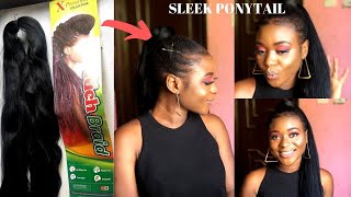 How To|| Sleek Ponytail On 4C Natural Hair|| Easy Diy Hairstyle