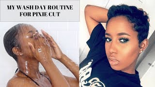 My Wash Day Routine| For Pixie Cut Hair| Hair Routine| Kercare Products